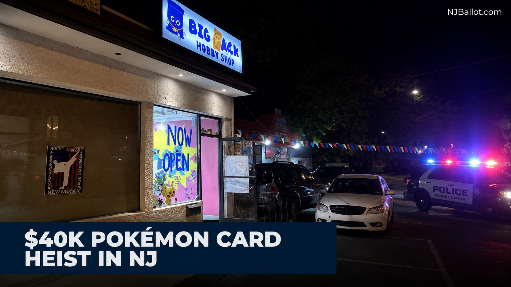 Thieves Grab $40K in Pokémon Cards from Bergen County Shop in 73 Seconds