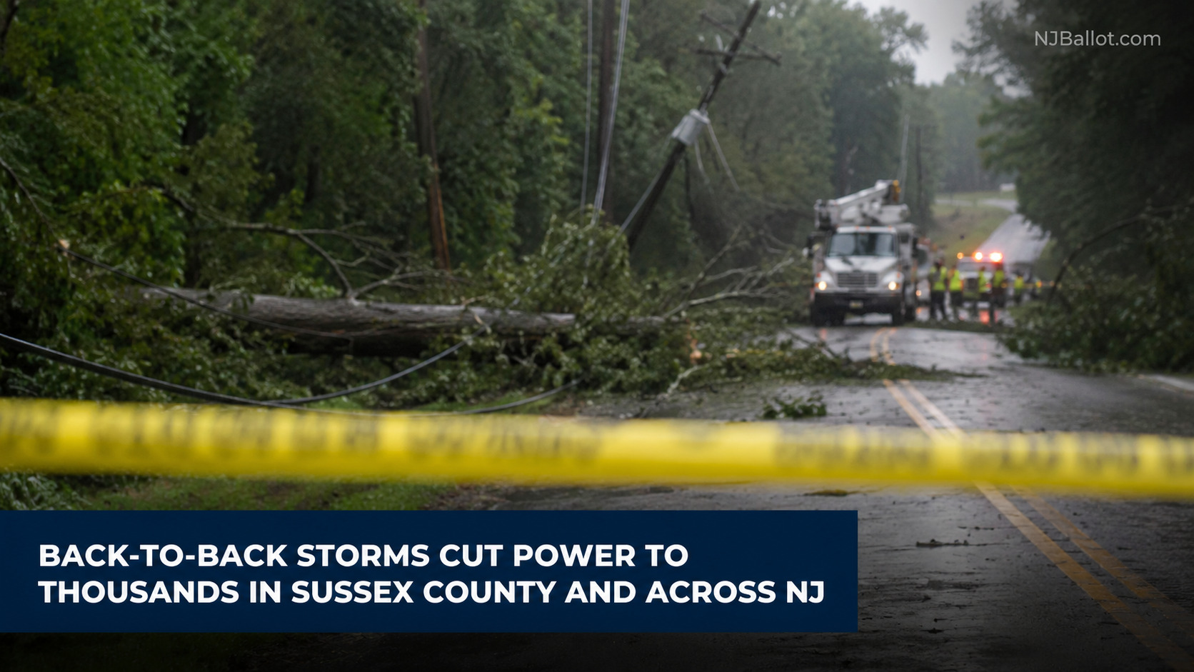 Storms Batter Sussex County, Across New Jersey; Outages Stretch into Monday