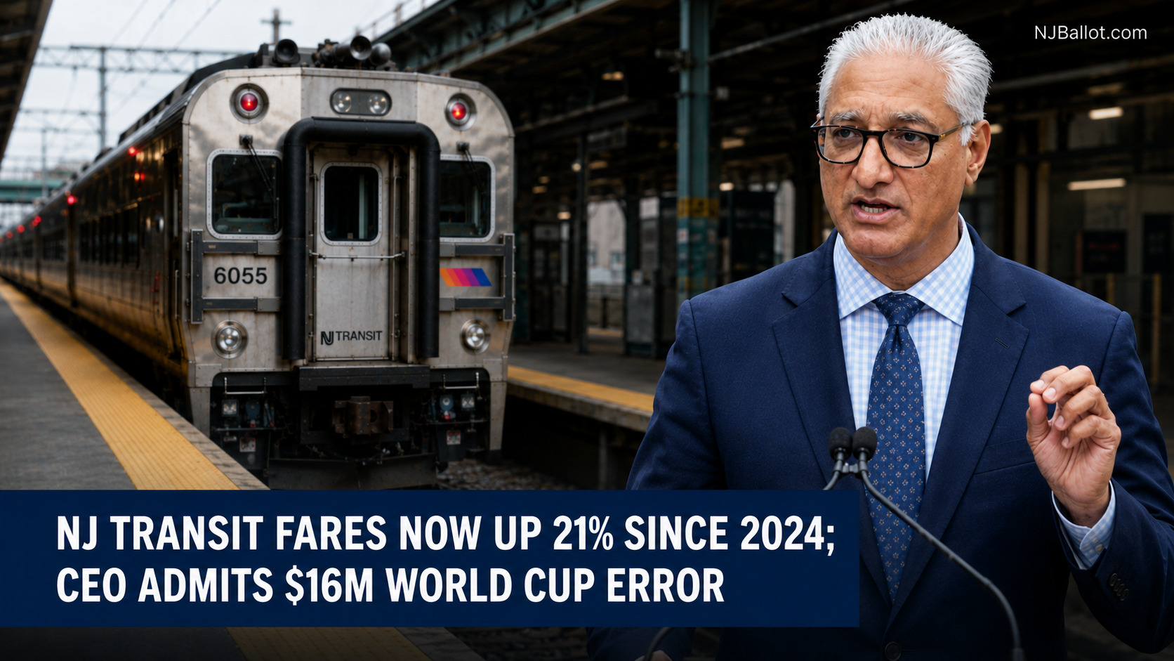 NJ Transit Fares Now Up 21% Since 2024; CEO Admits $16M World Cup Error