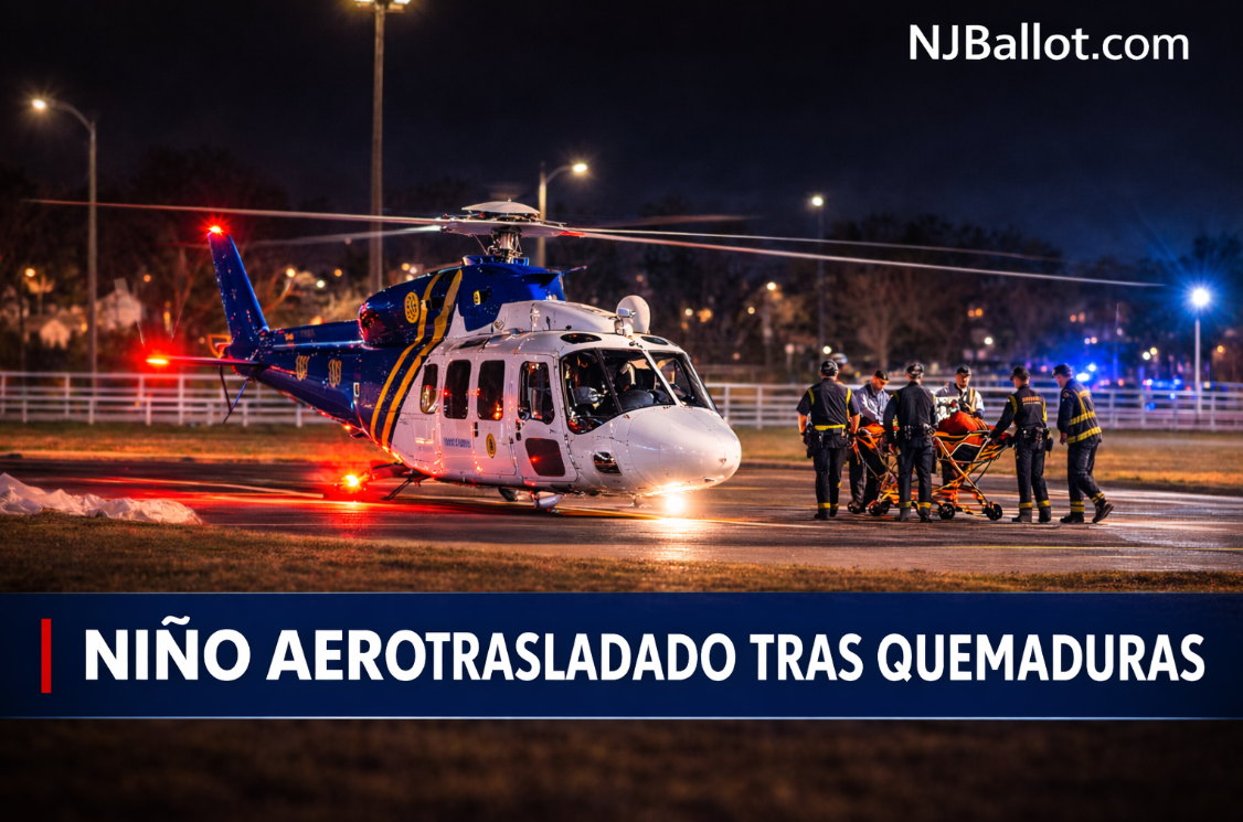 Niño de 16 Meses Trasladado en Helicóptero Tras Incidente de Quemaduras en Carteret