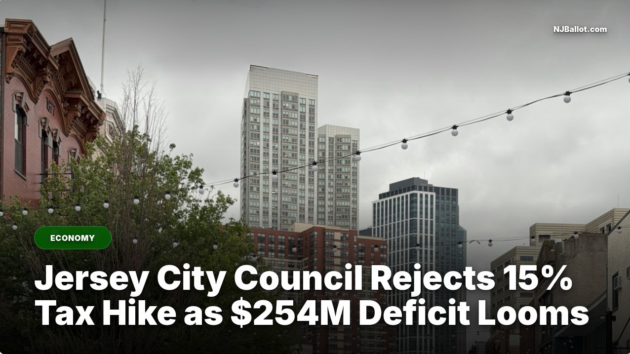 Jersey City Council Rejects 15% Tax Hike as $254M Deficit Looms