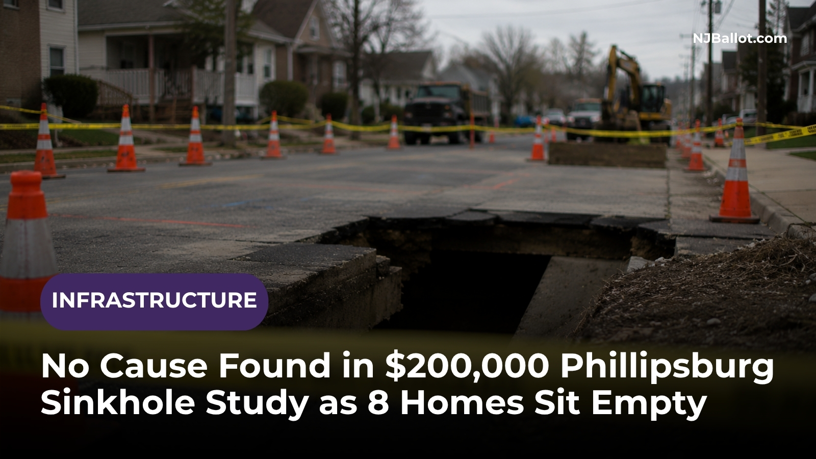 No Cause Found in $200,000 Phillipsburg Sinkhole Study as 8 Homes Sit Empty