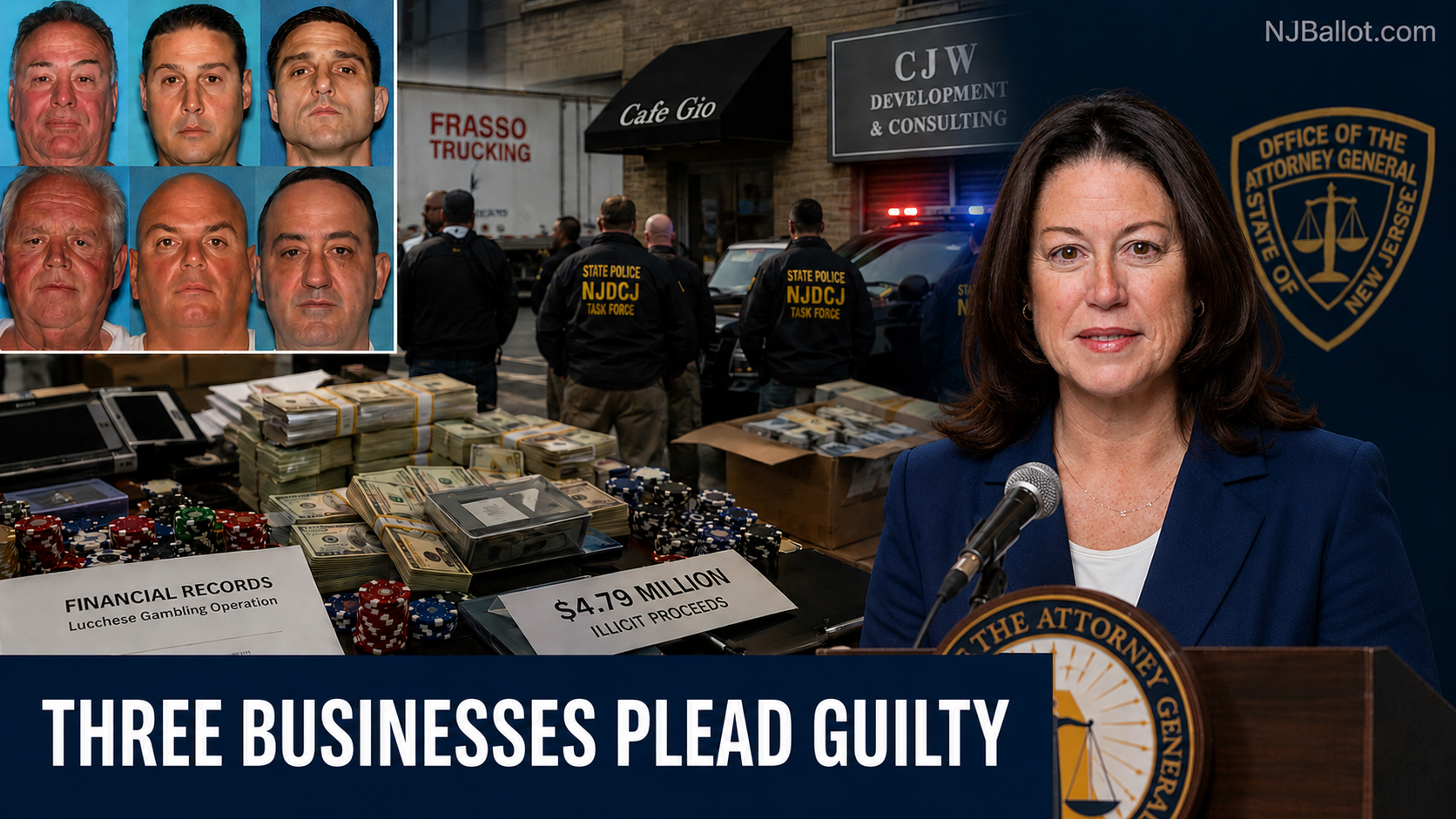 Three New Jersey Businesses Plead Guilty in $4.79 Million Lucchese Racketeering Case