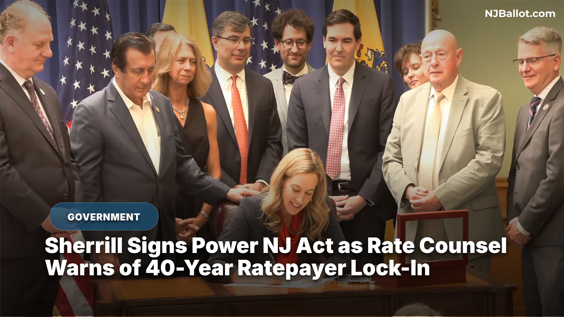 Sherrill Signs Power NJ Act as Rate Counsel Warns of 40-Year Ratepayer Lock-In