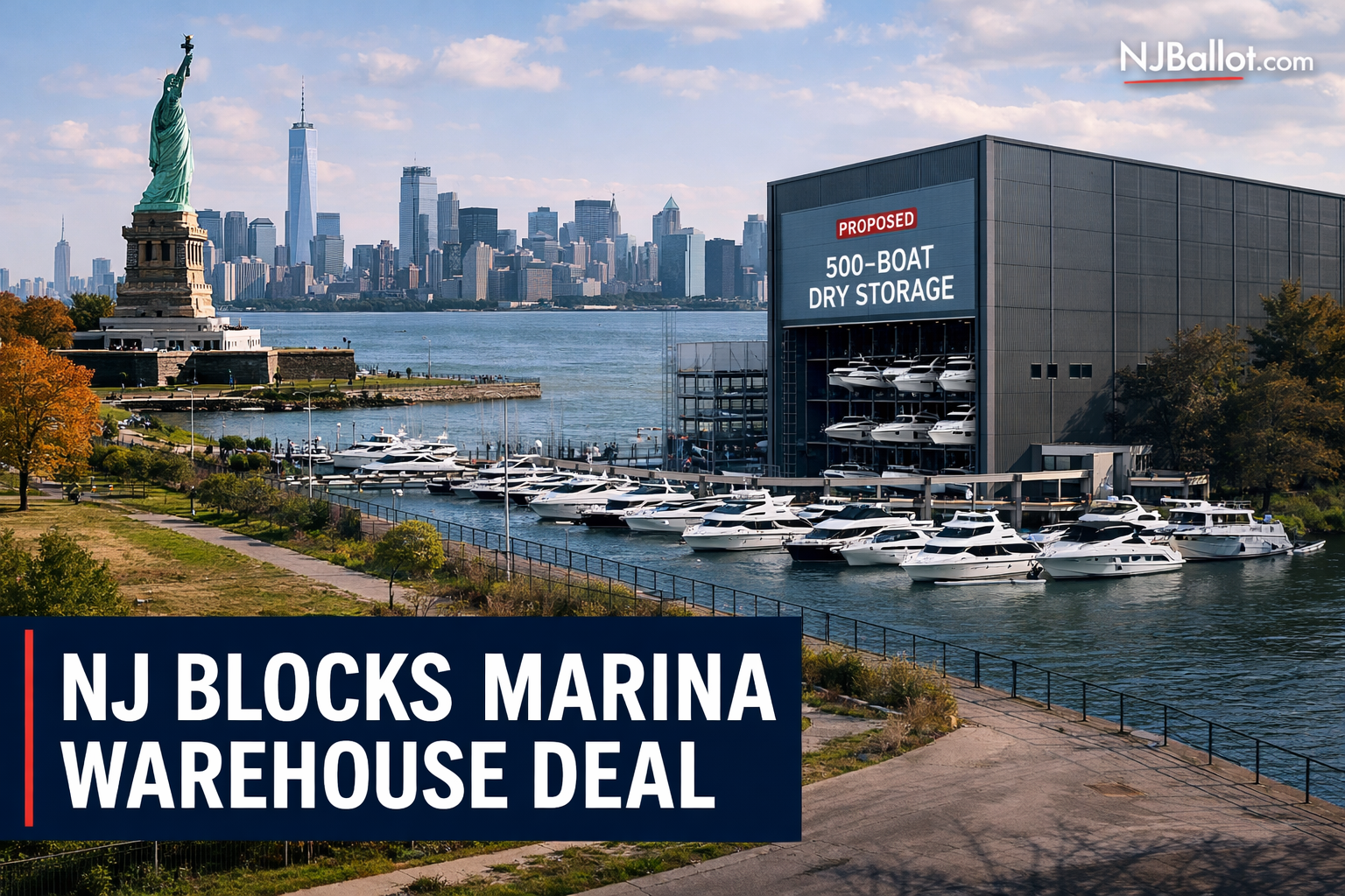NJ Blocks $122M Deal for 500-Boat Liberty State Park Warehouse
