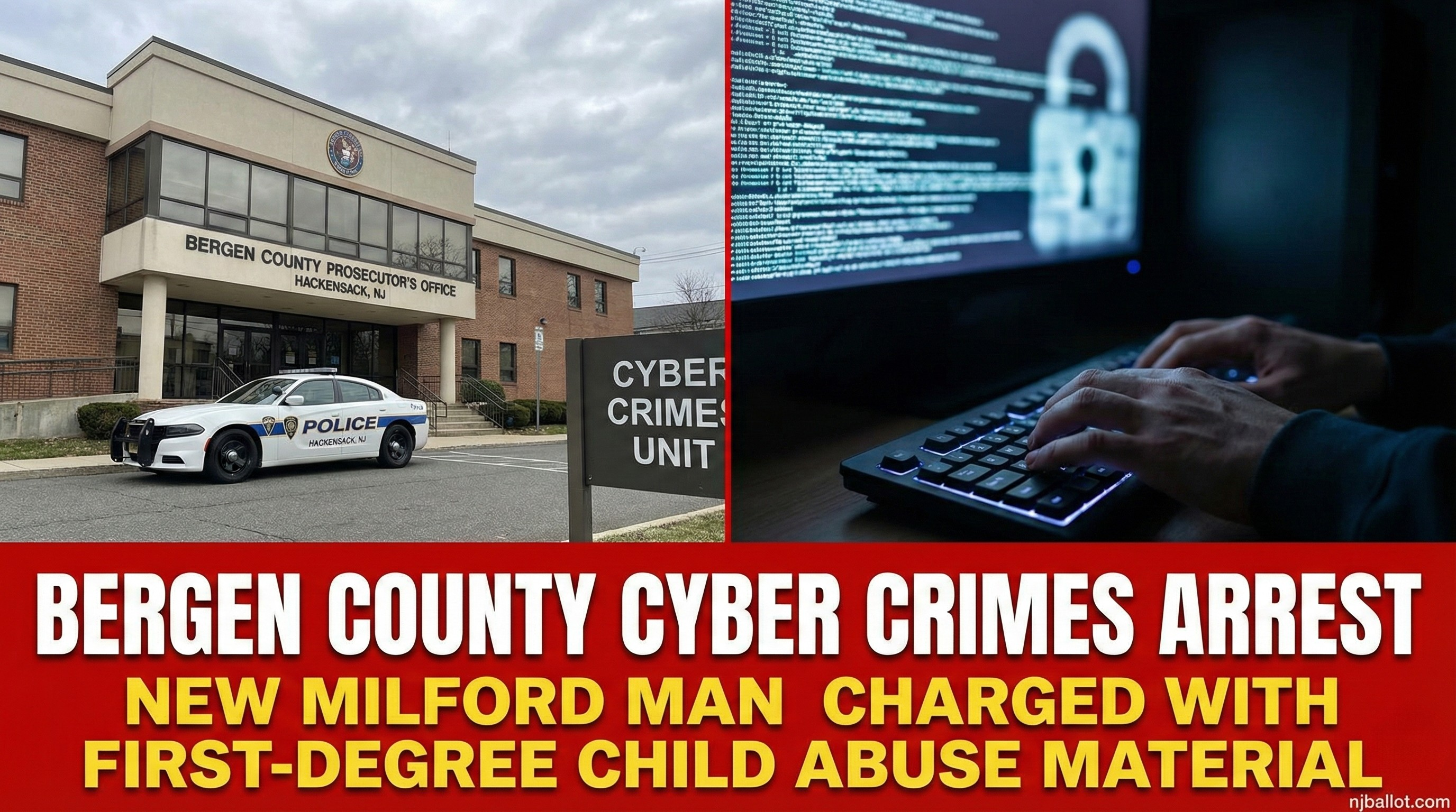 Bergen County Cyber Crimes Arrest: New Milford Man Charged With First-Degree Child Sexual Abuse