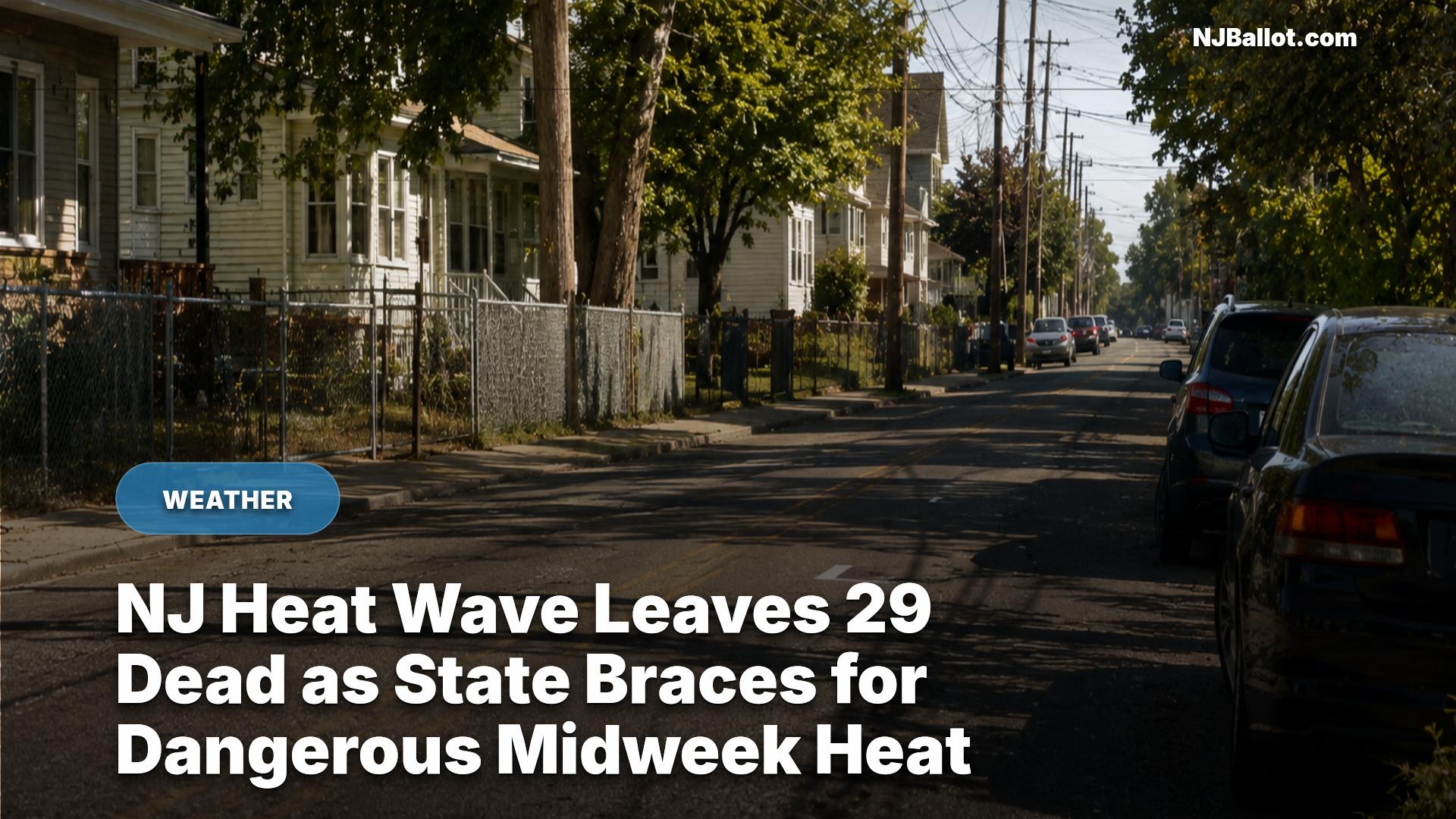 NJ Heat Wave Leaves 29 Dead as State Braces for Dangerous Midweek Heat